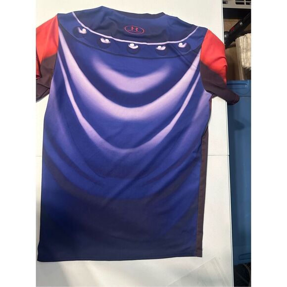 Under Armour Men's Purple Red Marvel Magneto Heat Gear Compression T-Shirt XL - Picture 3 of 7